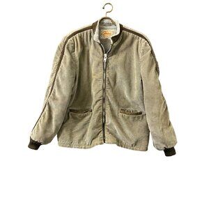 1980s Vintage Jackets Lakeland Mens Lining Faux Fur, Suede  Full Zip Size 40